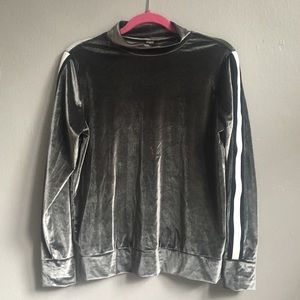 Velour Turtle neck Sporty Top